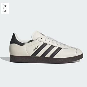 NWT Adidas Germany Gazelle Sneaker Off White Utility Black Sz Men 6/Women 7